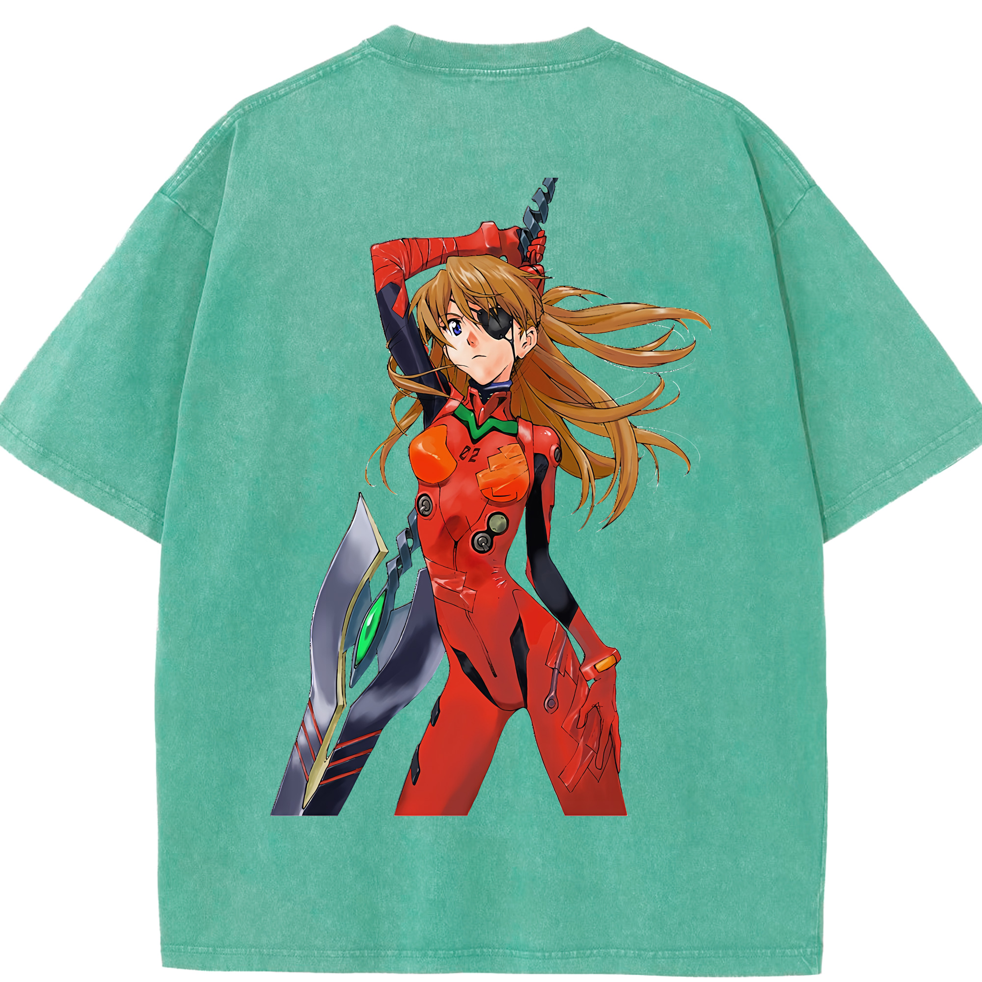（画像用） EVA 新世紀エヴァンゲリオン 綿100% ヴィンテージ風 半袖Tシャツ（背面プリント）